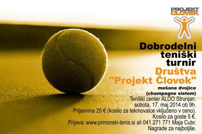 Dobrodelni teniški turnir projekt clovek-001