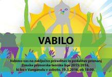 Spored zadnjega vikenda ZPTL 2015/2016